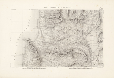 Acre, Nazareth, le Jourdain, blad 46 van: Jacotin, M. (ed.), Carte Topographique de l’Egypte et de plusieurs parties des pays limitrophes, Paris z.j. (1828)