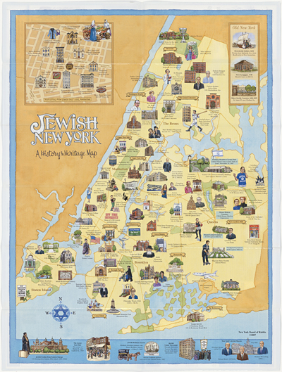 New York Board of Rabbis, Jewish New York: A History & Heritage Map, New York 2007